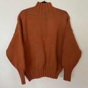 Lulus Toasty Morning Dark Mustard Oversized Sweater